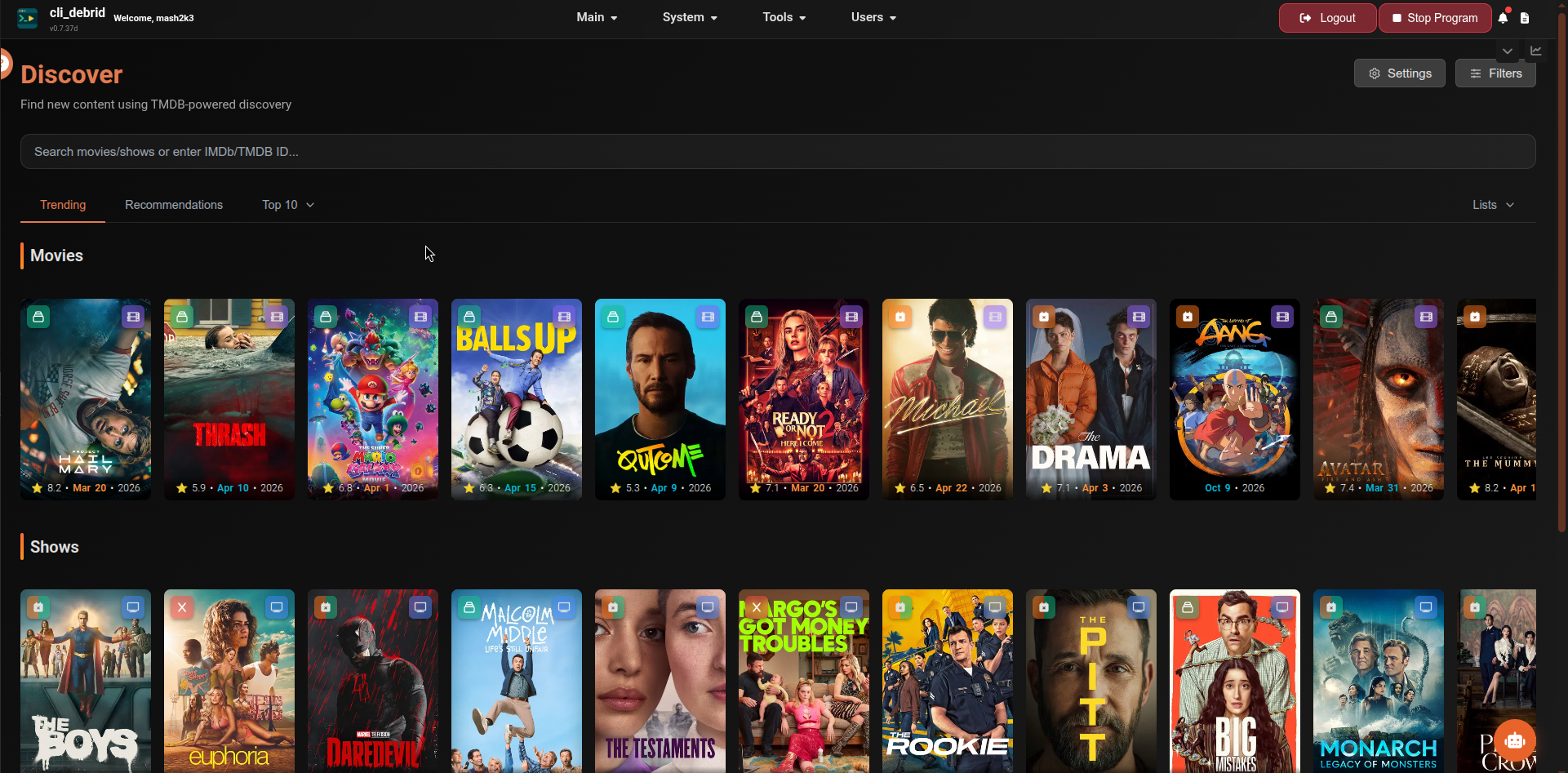 Discover page overview